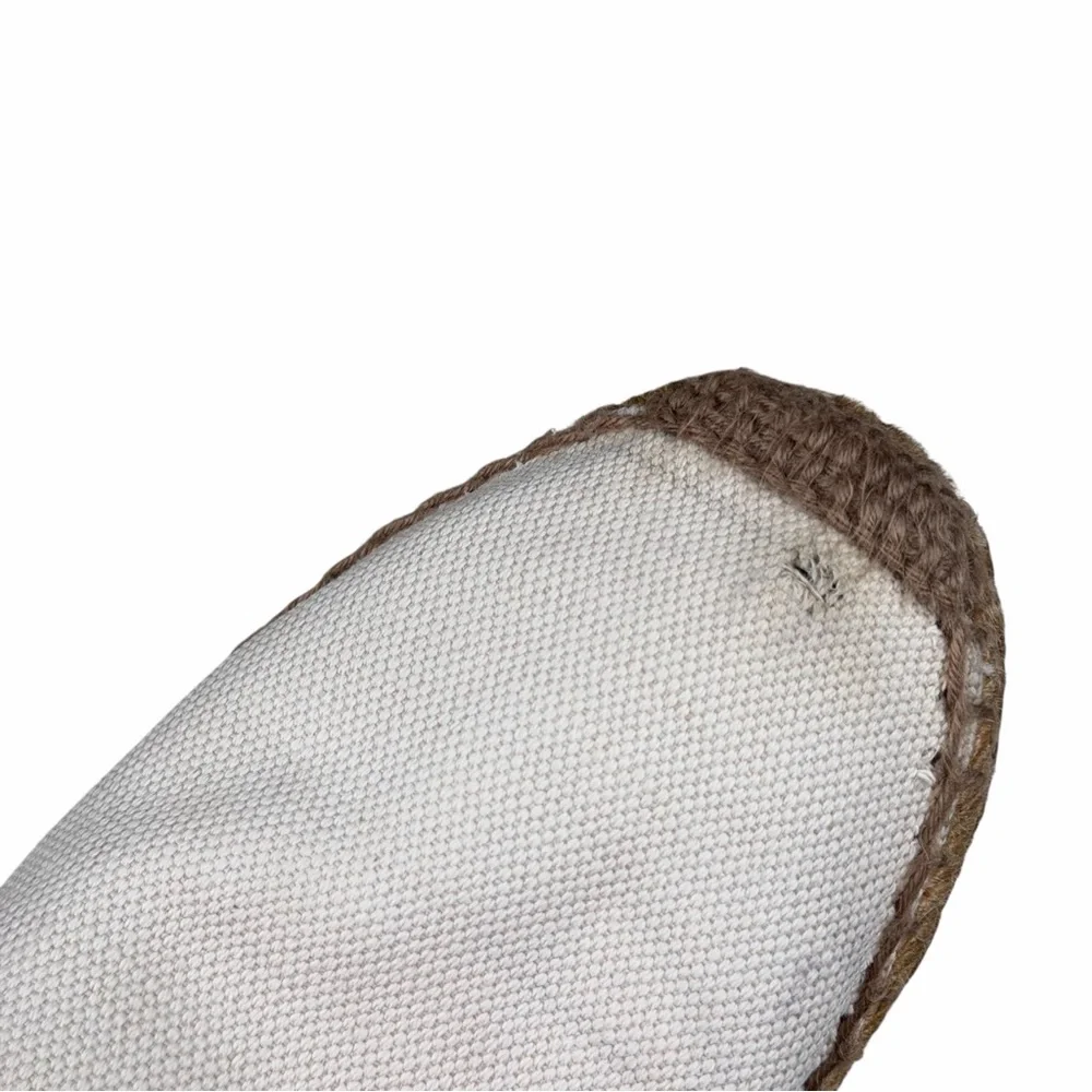 Saint‎ Laurent Beige Canvas Espadrilles w Embroidered Logo Sz 36